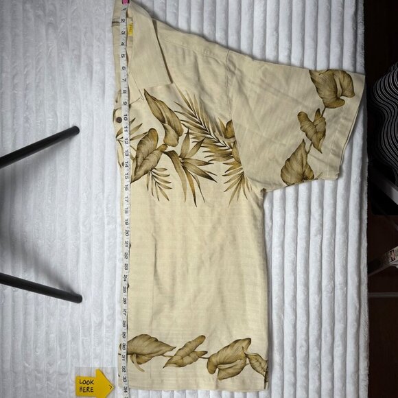 Tommy Bahama 100% Silk Mens XL Ivory Floral Tropical Hawaiian Aloha Short Sleeve - Picture 7 of 12